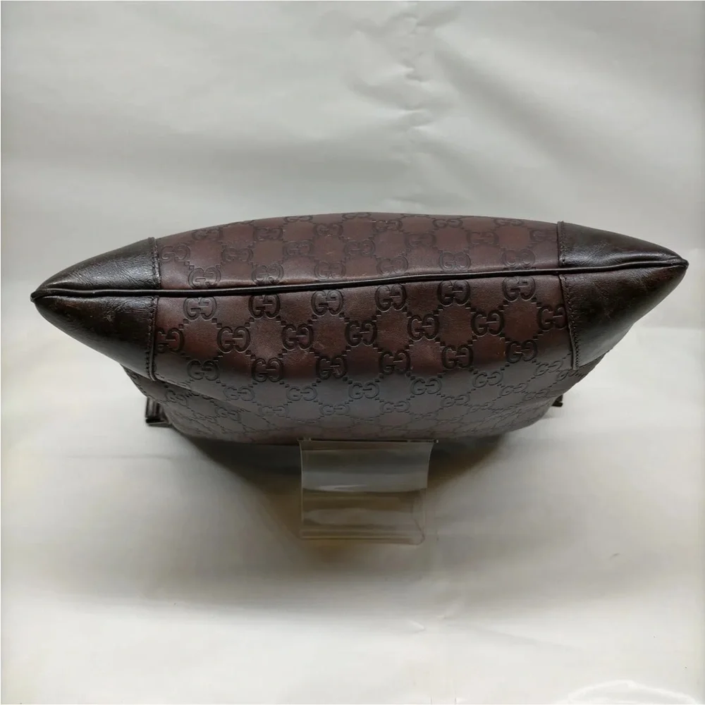 Gucci GG Brown Leather Crossbody Bag